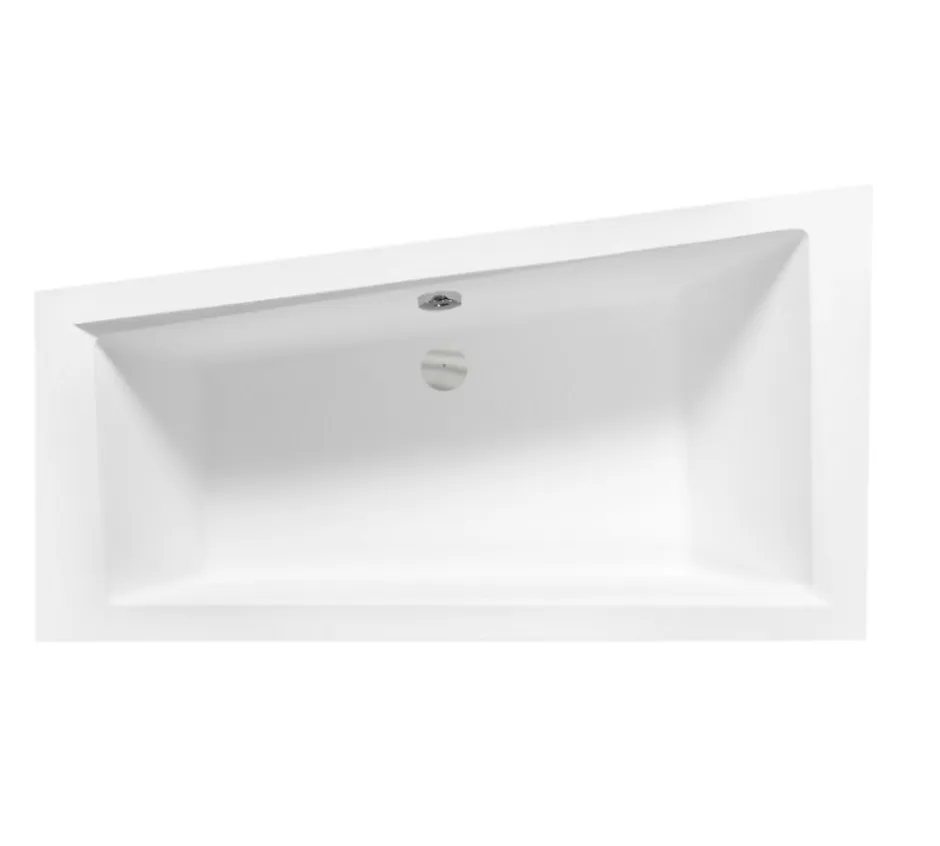 Azura Home Design Baignoire d'angle GAUCHE INTIMA AVEC TABLIER - 160cm* Baignoire D'Angle