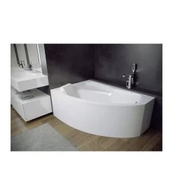 Azura Home Design Baignoire d'angle gauche RIMA avec tablier - 160cm