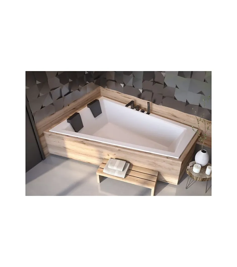 Azura Home Design Baignoire d'angle Gauche ULTIMA DUO ultra-slim - 170cm