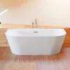 Sanycces Baignoire design semi-îlot ovale TORINO MURO blanche 170 cm