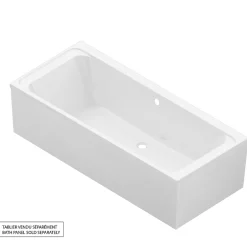 GoodHome Baignoire double en acrylique blanc L.180 x l.80 cm Cavally* Baignoire Droite