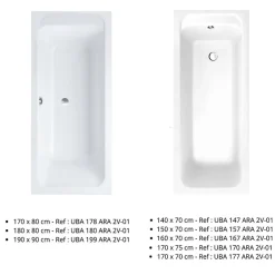 Villeroy & Boch Baignoire droite 170 X 75 VILLEROY ET BOCH Architectura acrylique