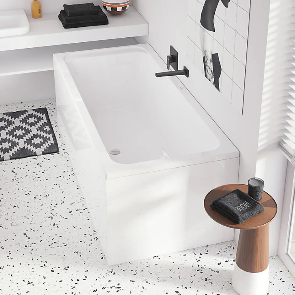 Villeroy & Boch Baignoire droite 180 X 80 VILLEROY ET BOCH Architectura acrylique avec pieds