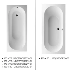Villeroy & Boch Baignoire droite 180 x 80 VILLEROY ET BOCH Oberon Quaryl* Baignoire Droite