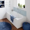 GoodHome Baignoire droite avec poignées d'appui 170x75 cm Cavally blanc* Baignoire Droite