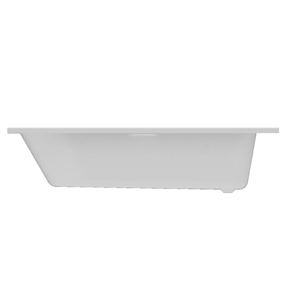 GoodHome Baignoire droite avec poignées d'appui 170x75 cm Cavally blanc* Baignoire Droite