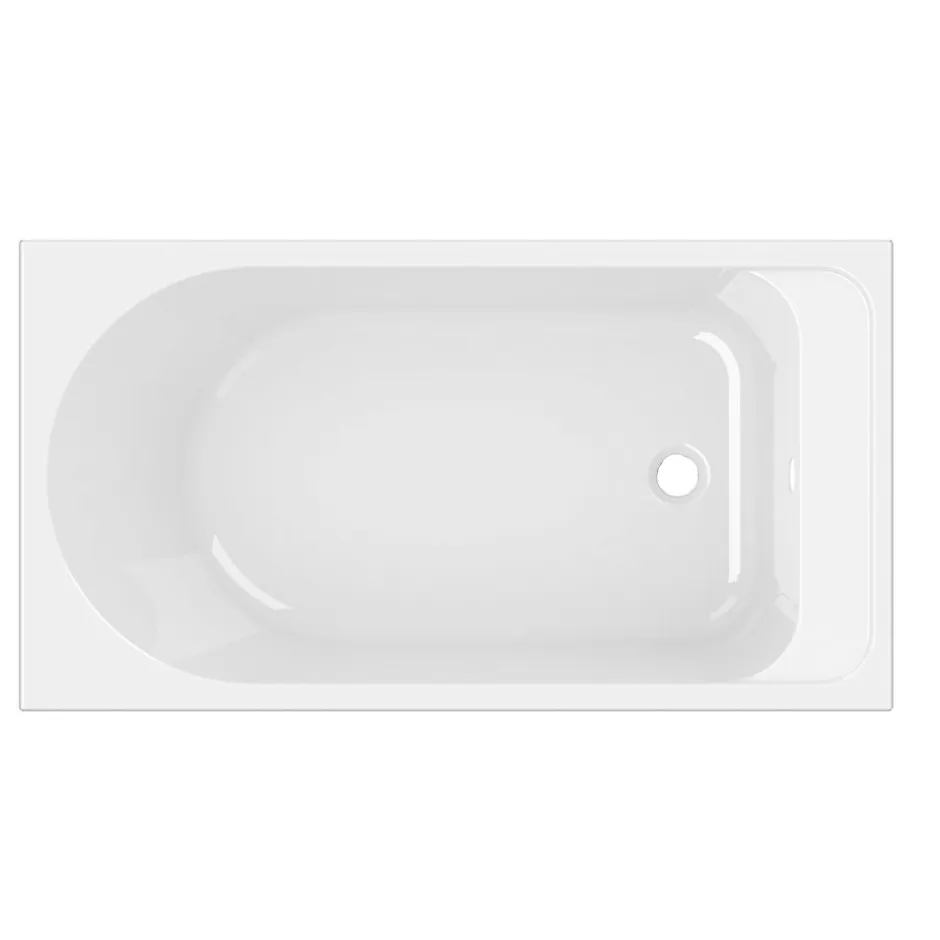 GoodHome Baignoire droite Cavally L. 130 x l. 70 cm blanc* Baignoire Droite