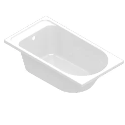 GoodHome Baignoire droite Cavally L. 130 x l. 70 cm blanc* Baignoire Droite