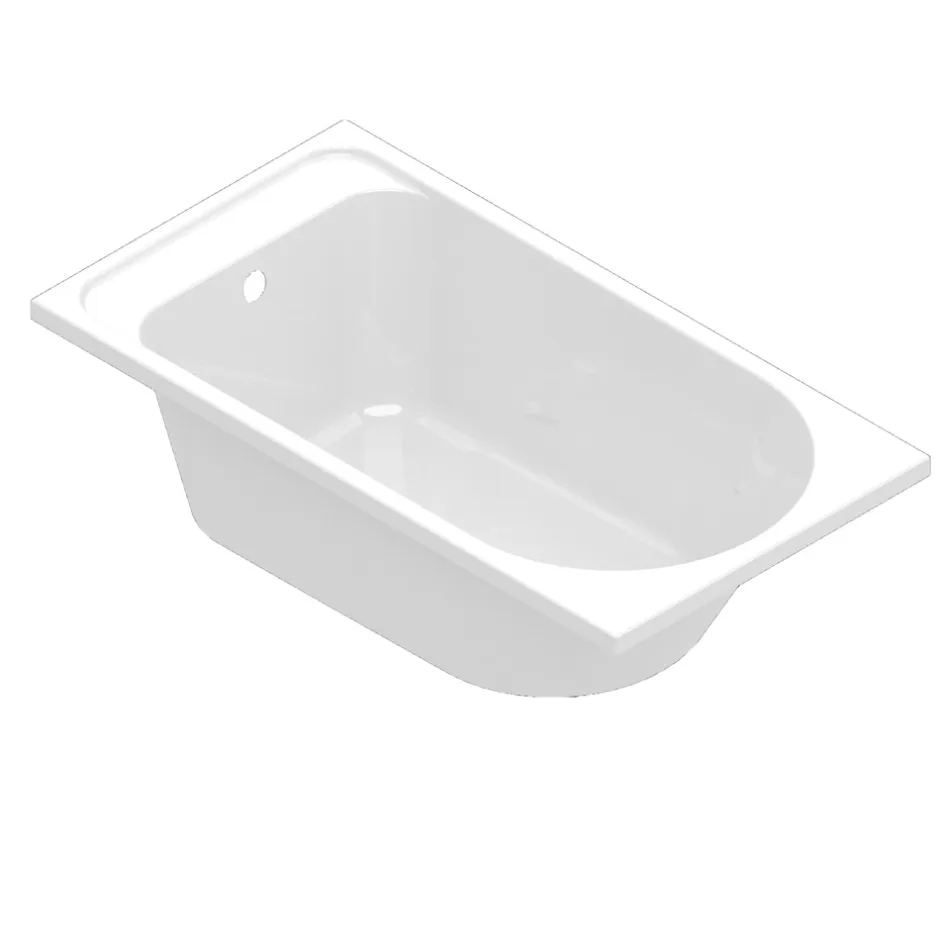 GoodHome Baignoire droite Cavally L. 130 x l. 70 cm blanc* Baignoire Droite