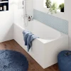 GoodHome Baignoire droite Cavally L. 160 cm x l. 75 cm blanc