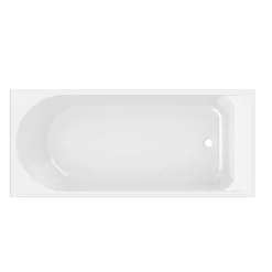 GoodHome Baignoire droite Cavally L. 160 cm x l. 75 cm blanc