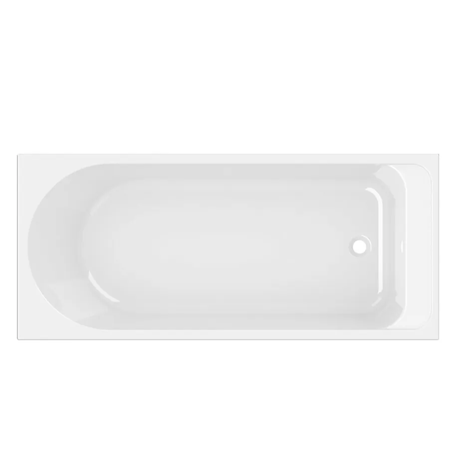 GoodHome Baignoire droite Cavally L. 160 cm x l. 75 cm blanc