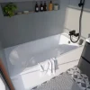 GoodHome Baignoire droite Cavally L. 150 cm x l. 70 cm blanc