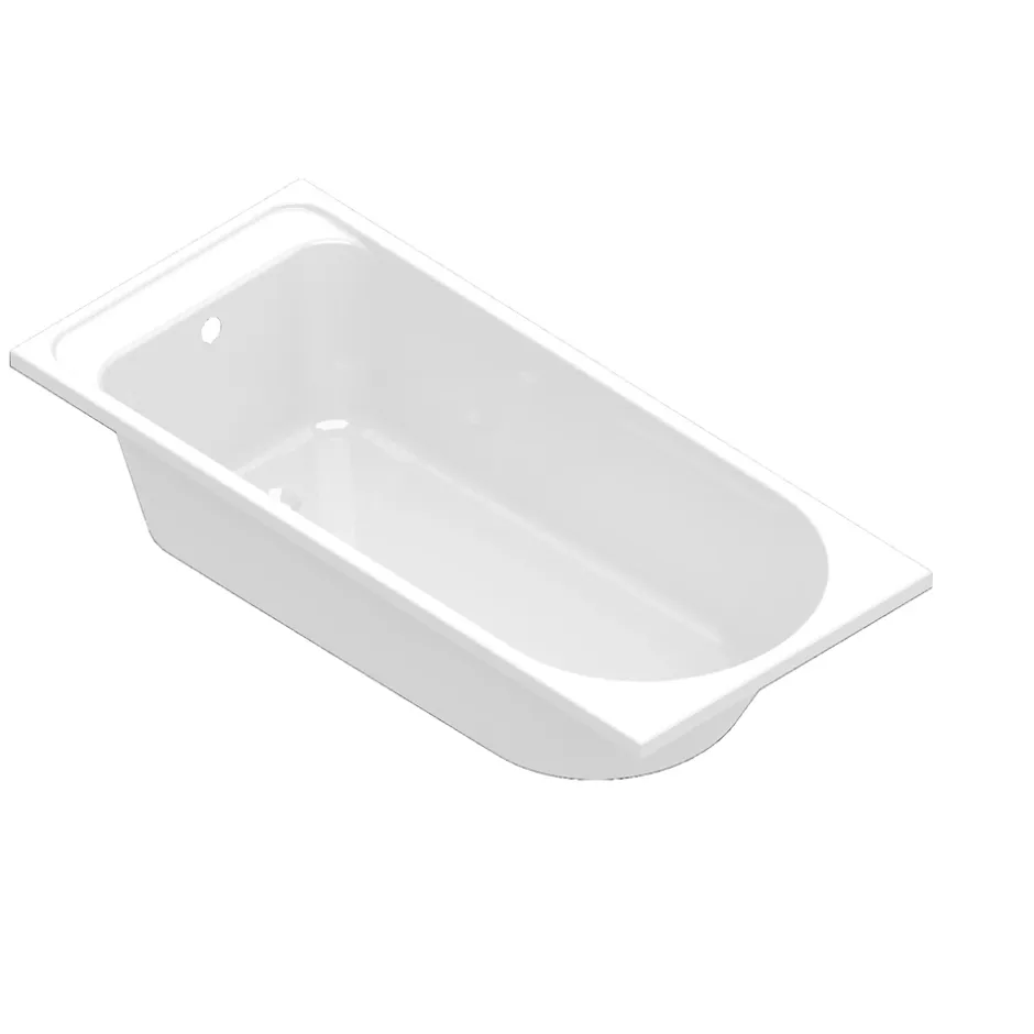 GoodHome Baignoire droite Cavally L. 150 cm x l. 70 cm blanc