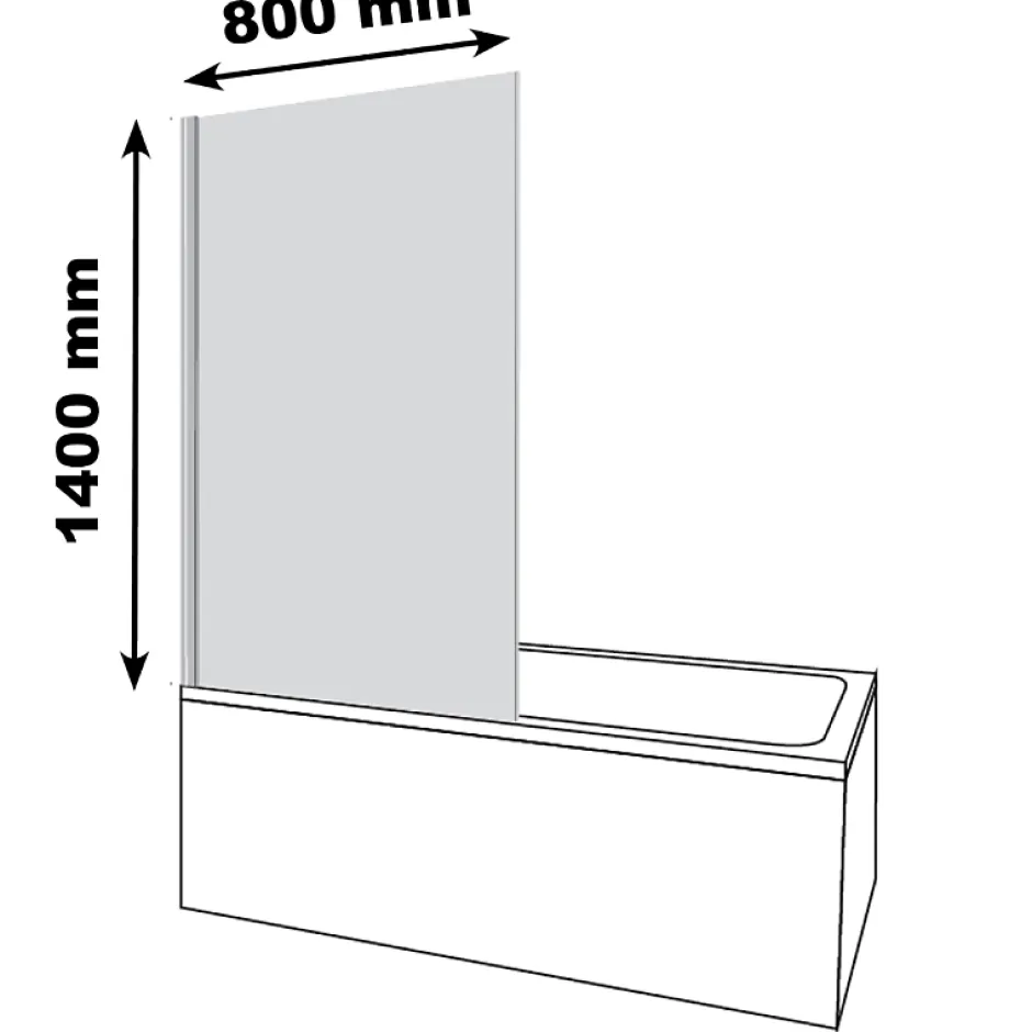 Duravit Baignoire droite D-Code 170 x75 cm + Pare bain droit AURYS Mist 1 chromé version droite
