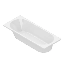 Baignoire droite en acrylique L.160 x l.70 cm blanc, Horyn