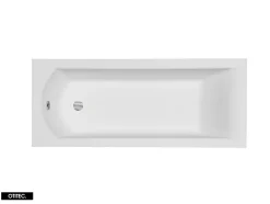 Besco Baignoire Droite sans Tablier - 160 x 70 cm - SHEA SANS TABLIER - REPOSE-TÊTE OFFERT