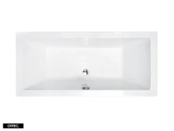 Besco Baignoire Droite sans Tablier - 165 x 75 cm - QUADRO SANS TABLIER - REPOSE-TÊTE OFFERT