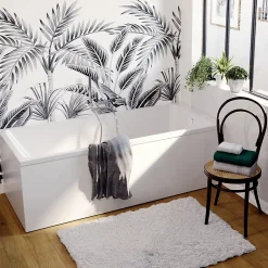 GoodHome Baignoire droite Teesta L. 160 cm x l. 75 cm blanc