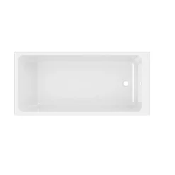 GoodHome Baignoire droite Teesta L. 160 cm x l. 75 cm blanc