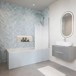 Villeroy & Boch Baignoire droite Architectura 170 x 70 cm Blanc + Pare bain droite AURYS Mist 1 chromé* Baignoire Droite