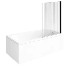 Villeroy & Boch Baignoire droite Architectura acrylique 140 x 70 cm + Pare bain droite AURYS Raywall Noir mat* Baignoire Droite