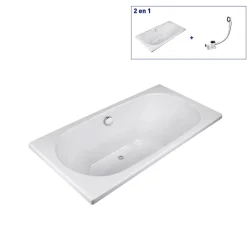 Valentin Baignoire Effusion 180 x 90 cm sans tablier* Baignoire Droite