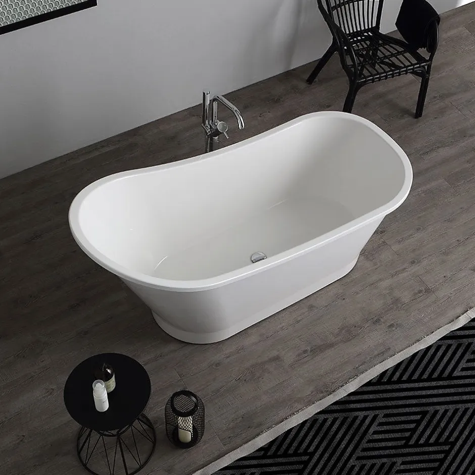 Kiamami Valentina Baignoire En Marbre Reconstitué Arisa* Baignoire Îlot