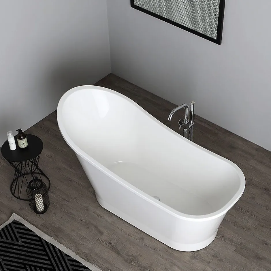 Kiamami Valentina Baignoire En Marbre Reconstitué Arisa* Baignoire Îlot