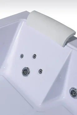 Eliteshopping Baignoire hydromassage blanc double pompe 178 X 147 cm 33 jets Petal