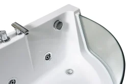 Eliteshopping Baignoire hydromassage Verre Panoramique 170 X 80 cm 6 jets Lotus* Baignoire Balnéo