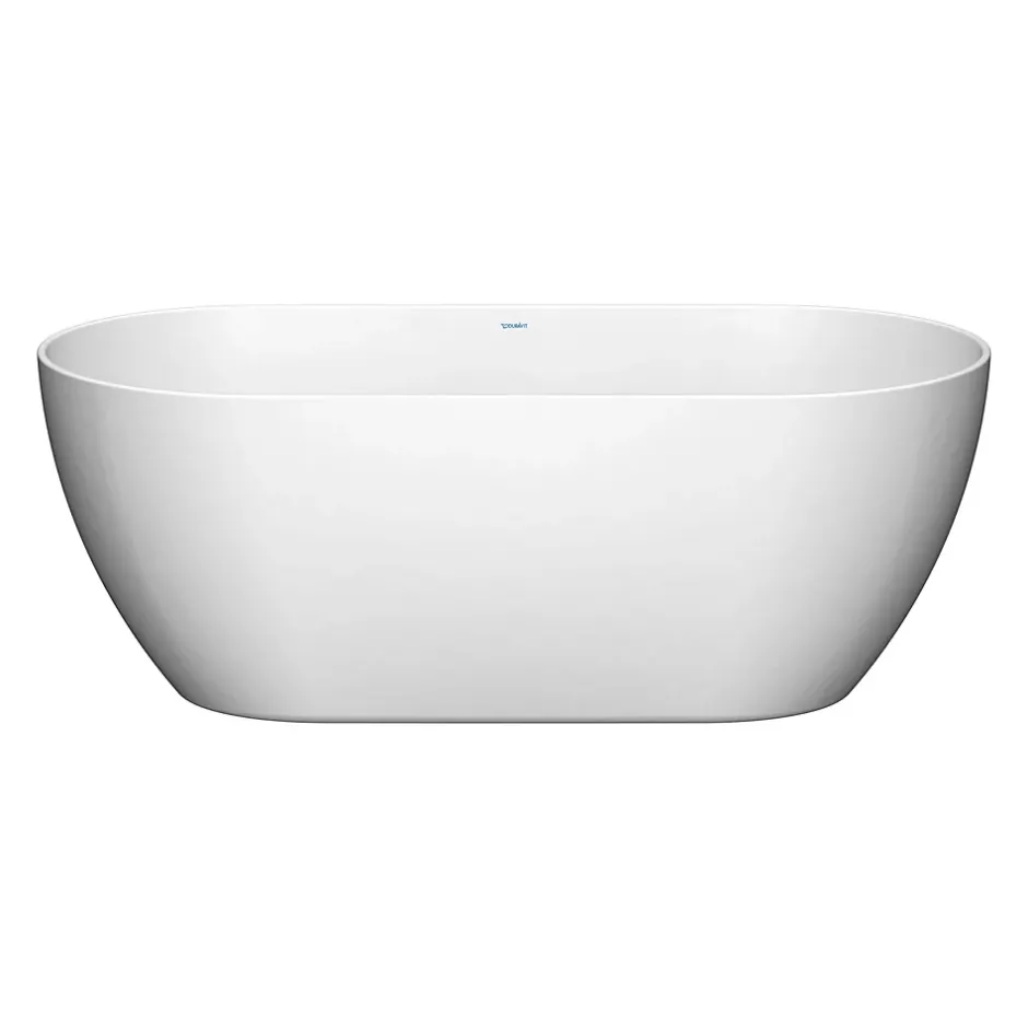 Duravit Baignoire ilot acrylique salle de bain, vidage et trop-plein, 2 parois, 2 places, 160x75x45cm, Garantie 5 ans, Blanc mat, DURAMUNA