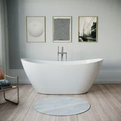 Duravit Baignoire ilot acrylique salle de bain, avec vidage + trop-plein, 2 parois, 2 places, 170x80x69cm, Garantie 5 ans, Blanc, DURABERK* Baignoire Îlot