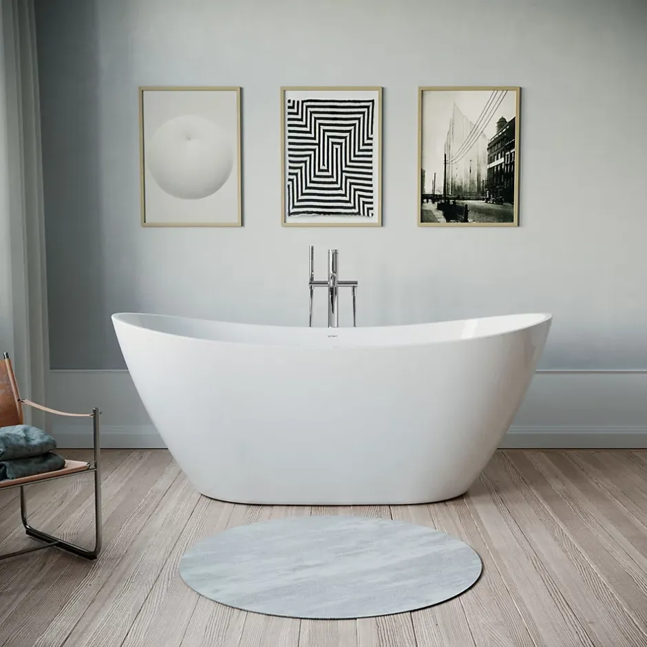 Duravit Baignoire ilot acrylique salle de bain, avec vidage + trop-plein, 2 parois, 2 places, 170x80x69cm, Garantie 5 ans, Blanc, DURABERK* Baignoire Îlot