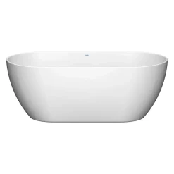 Duravit Baignoire ilot acrylique salle de bain, vidage et trop-plein, 2 parois, 2 places, 170x80x45cm, Garantie 5 ans, Blanc mat, DURAMUNA* Baignoire Îlot