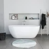 Duravit Baignoire ilot acrylique salle de bain, vidage et trop-plein, 2 parois, 2 places, 150x75x45cm, Garantie 5 ans, Blanc mat, DURAMUNA* Baignoire Îlot