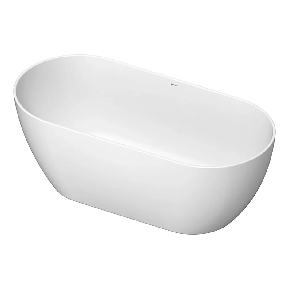 Duravit Baignoire ilot acrylique salle de bain, vidage et trop-plein, 2 parois, 2 places, 150x75x45cm, Garantie 5 ans, Blanc mat, DURAMUNA* Baignoire Îlot