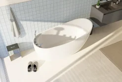 Sanitaire Baignoire ilot autoportante BALI 170x75 cm avec robinetterie intégrée* Baignoire Îlot