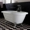 Planète Bain Baignoire ilot Charly blanche avec pieds patte d 'aigle chrome* Baignoire Îlot