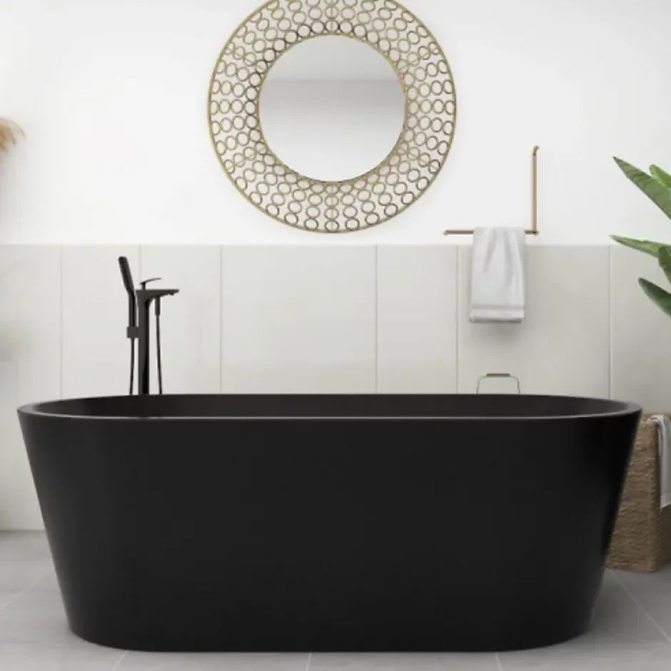 Planète Bain Baignoire ilot noir 170x80 Matte Black* Baignoire Îlot