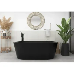Planète Bain Baignoire ilot noir 170x80 Matte Black* Baignoire Îlot
