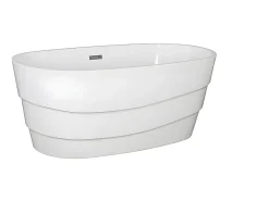 Vente-unique Baignoire îlot - 200L - 150 x 72 x 58 cm - Blanche - Acrylique - DOMINIKA* Baignoire Îlot