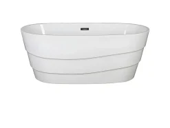 Vente-unique Baignoire îlot - 200L - 150 x 72 x 58 cm - Blanche - Acrylique - DOMINIKA* Baignoire Îlot