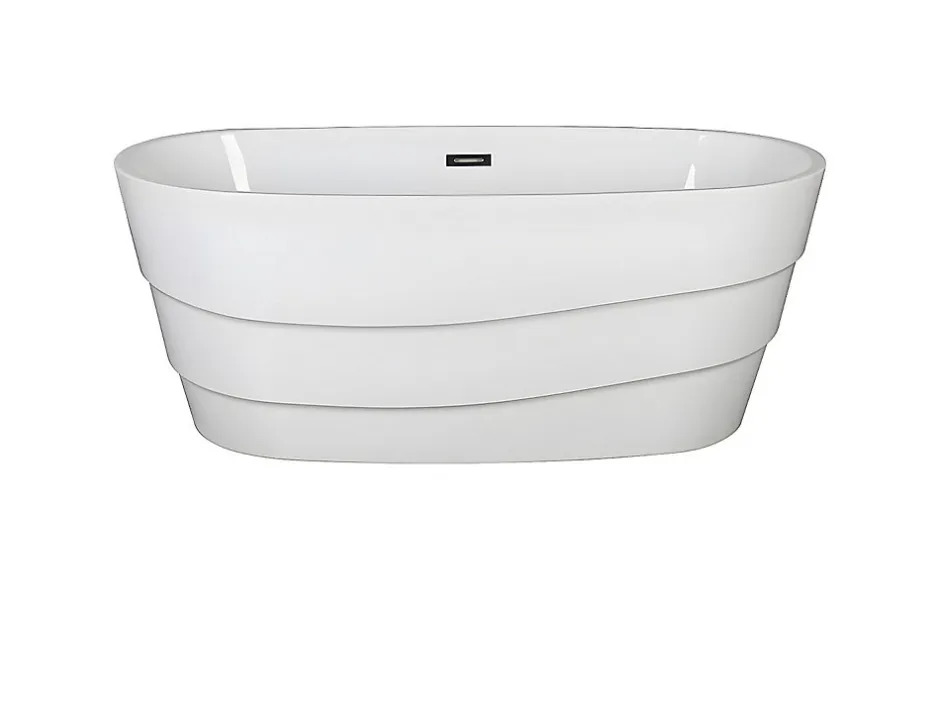 Vente-unique Baignoire îlot - 200L - 150 x 72 x 58 cm - Blanche - Acrylique - DOMINIKA* Baignoire Îlot