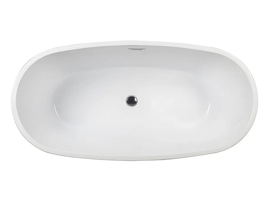 Vente-unique Baignoire îlot - 200L - 150 x 72 x 58 cm - Blanche - Acrylique - DOMINIKA* Baignoire Îlot