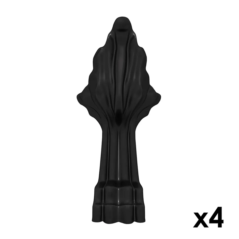 GoodHome Baignoire îlot 170 x 80 cm noire + 4 pieds noirs, Emba* Baignoire Îlot