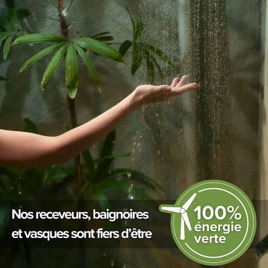 Lavaberg Baignoire îlot 157 x 69 x 55 cm Blanc Brillant en minéral composite - Mod. GLIT