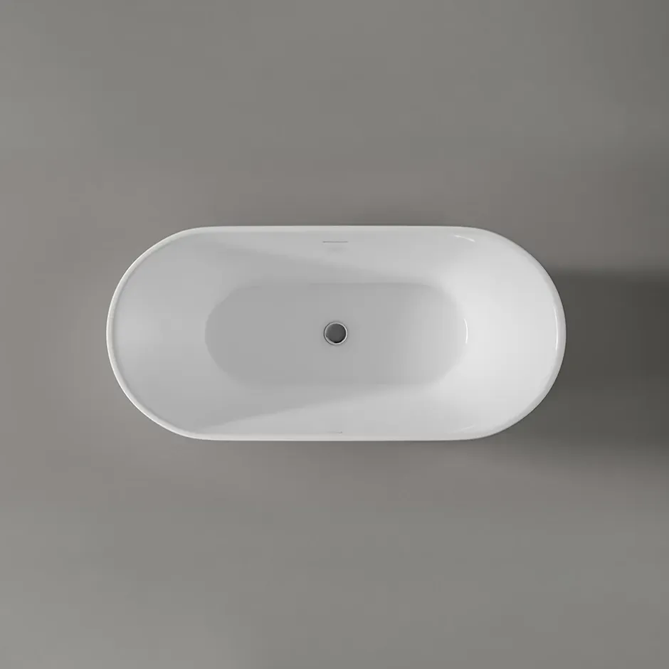 Bernstein Baignoire îlot acrylique design et moderne pour salle de bain, isolation thermique, Blanc, 170x75x58cm, Garantie 5 ans, MIO 2.0