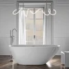 Bernstein Baignoire îlot Acrylique Oval Moderne pour Salle de Bain avec Bonde et trop plein, Blanc, 170x75x58cm, Garantie 5 ans, ROMA 2.0