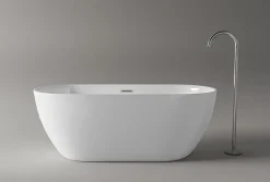 Bernstein Baignoire îlot Acrylique ovale 180x80x59cm Blanc brillant + Bonde et trop plein - JAZZ PLUS 2.0